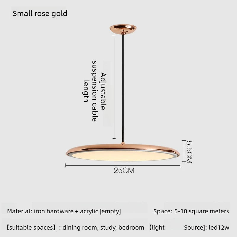 Flying Saucer Metal Pendant, for dining rooms and studies, for dining room, flying-saucer metal shade