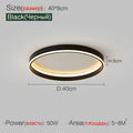 Modern LED Ring Ceiling Light – Dimmable Flush Mount with Remote Control in Black or White, Round, Square & Rectangular for Living Room, Bedroom & Dining Room
