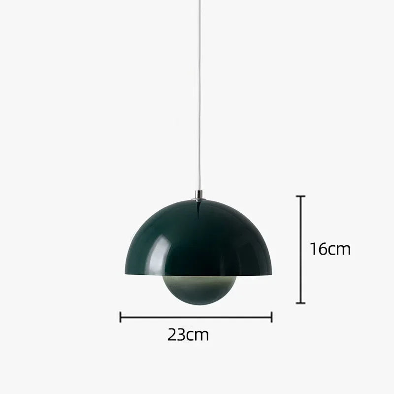 Semicircular Colourful Pendant, for restaurants, dining rooms and kitchens, for restaurant, semicircular colour-block shade