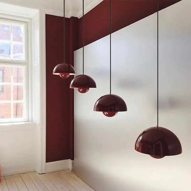 Semicircular Colourful Pendant, for restaurants, dining rooms and kitchens, for restaurant, semicircular colour-block shade