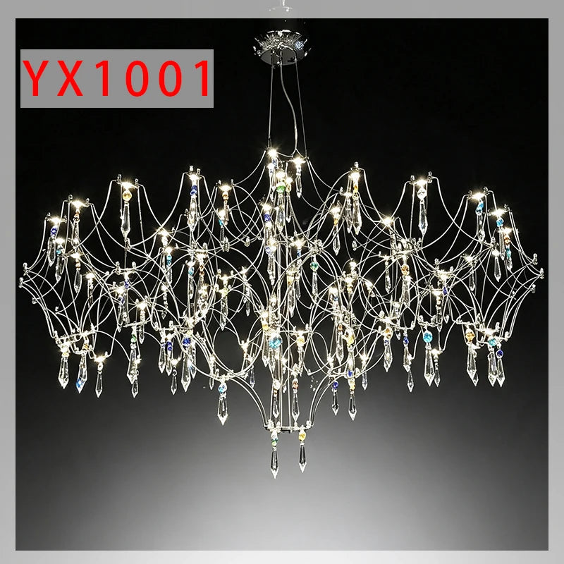 Crystal Firefly Chandelier, Decorative LED Lights for Bedrooms, Study, Guest Room, Master Bedroom, Dining Room & Reception Desk
