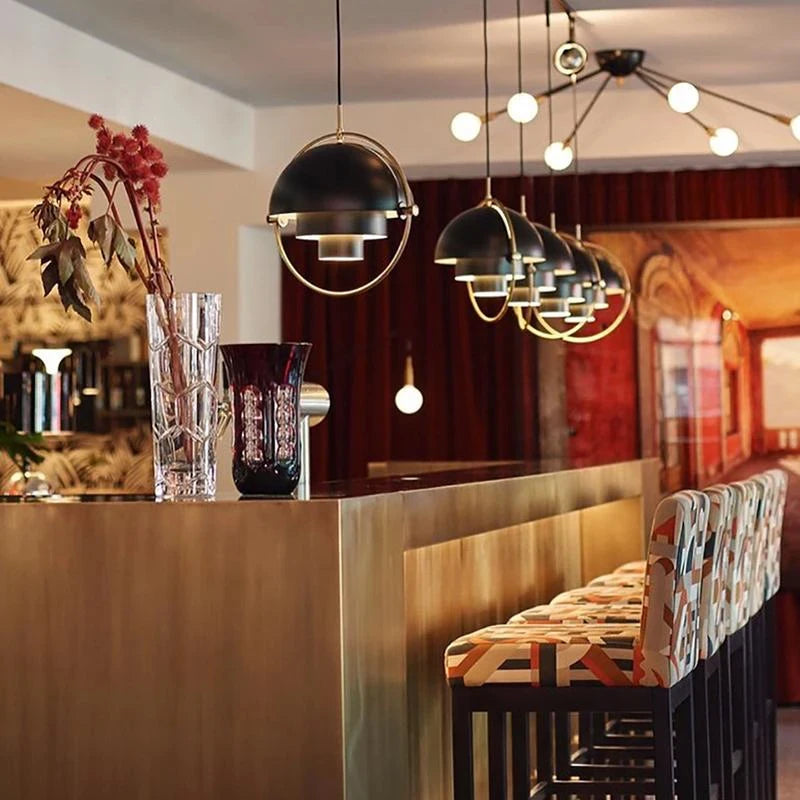 Gubi-Style Multi-Lens Chandelier, for dining rooms and restaurants, for dining room, multi-lens glass cluster