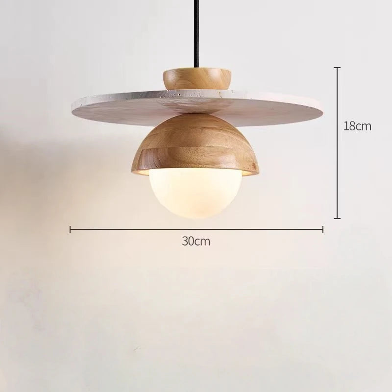 Warm Natural Wood Chandelier, for dining rooms and bedside settings, a natural or walnut wood-tone frame, for study, walnut or natural wood finish
