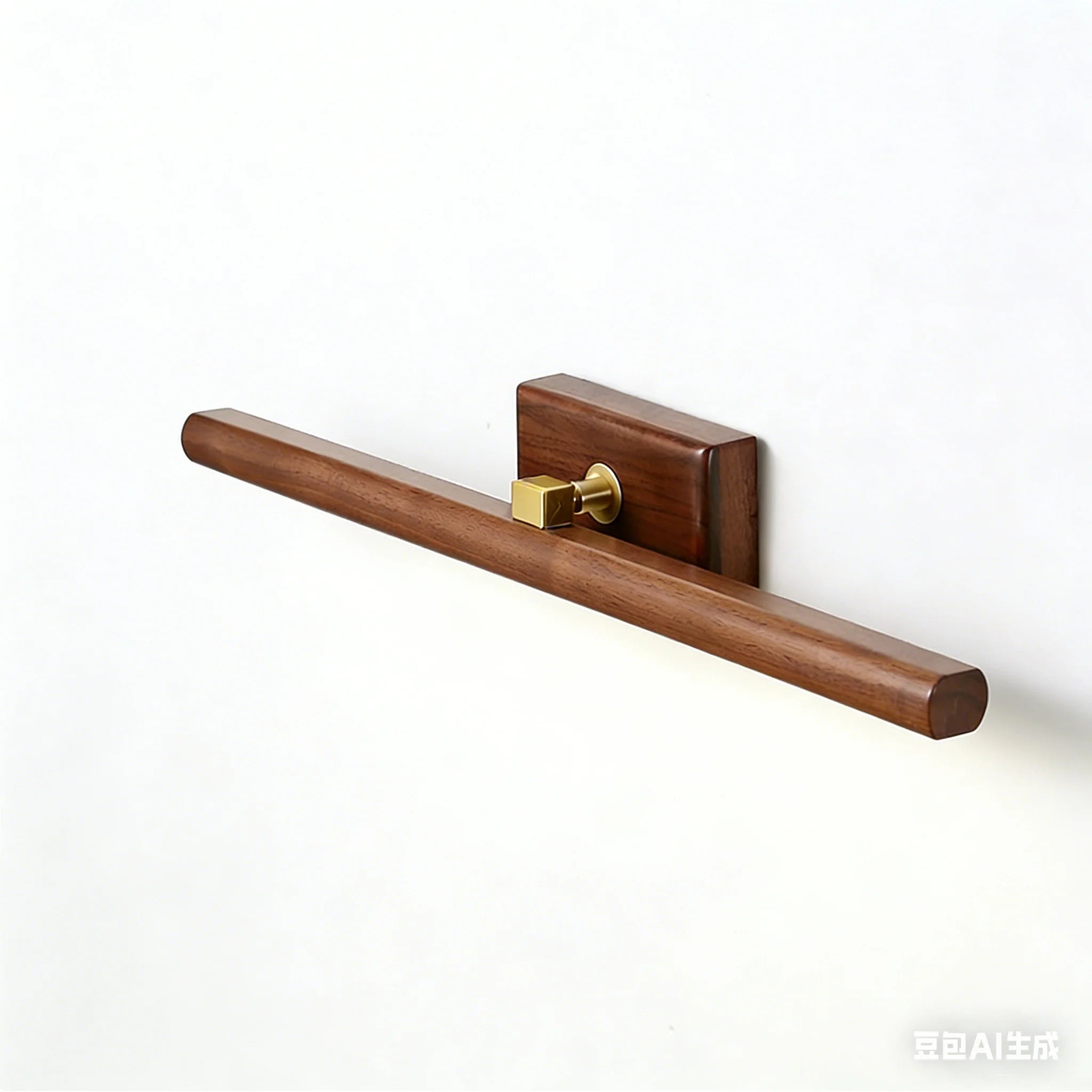 Adjustable Rotatable Wood Vanity Sconce, for dressing tables, mirrors and gallery walls, for bedroom, rotatable wood-tone head
