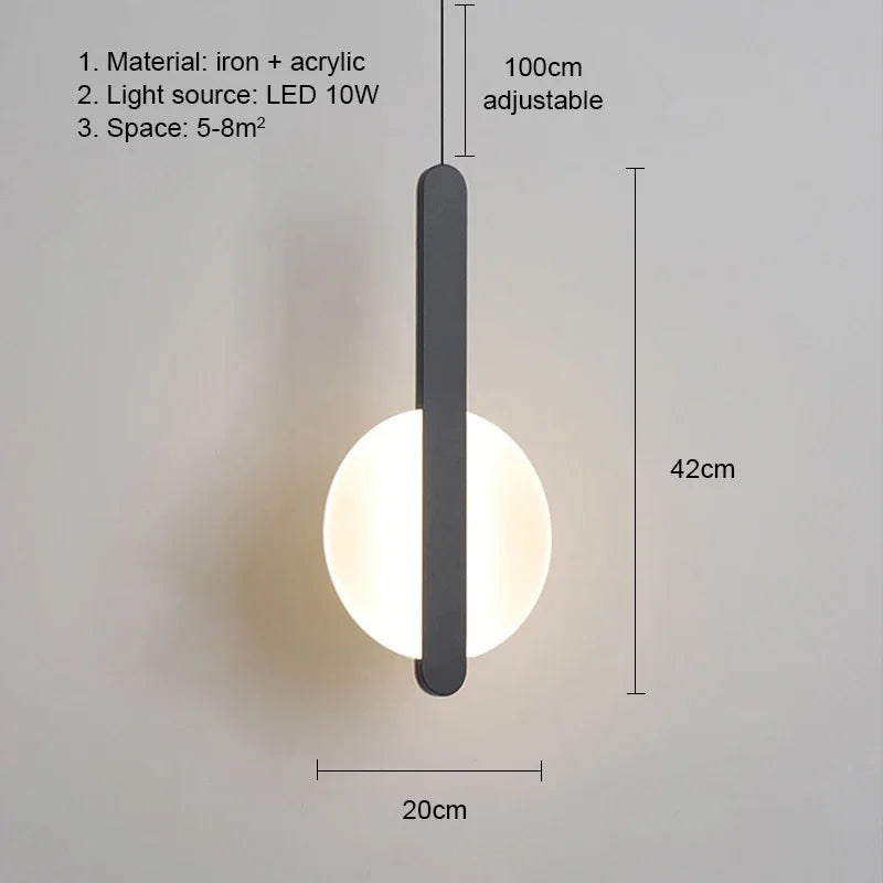 LED Pendant Lights Modern Hanging Lamp Chandeliers Indoor Lighting Home Decor for Living Room Bedroom Bedside Light Fixture