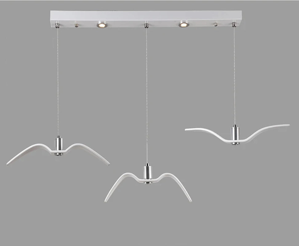 Nordic Seagull LED Pendant Light – Modern Bird Chandelier for Kitchen Island, Dining Room, Living Room, Bar & Café