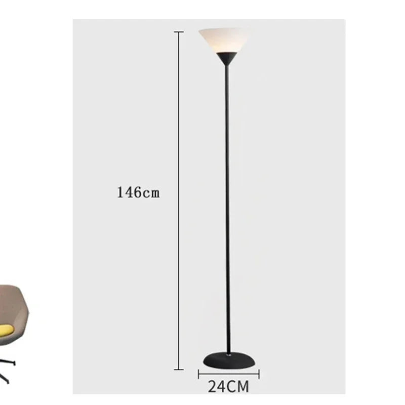 Creative LED Floor Lamp Black White Lamp Body Is Suitable for Indoor Lighting Decorative Lamp in Living Room, Bedroom and Study