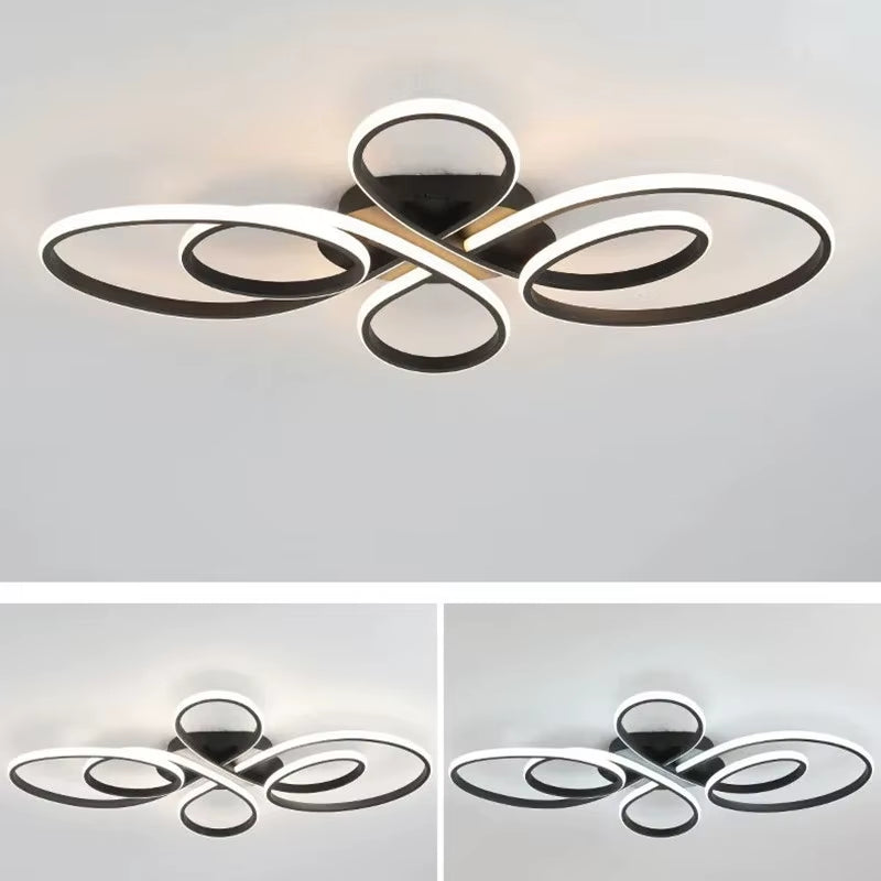 Modern LED Ceiling Light – Dimmable Surface Mounted Ceiling Lamp with Remote Control for Living Room, Dining Room, Bedroom & Kitchen