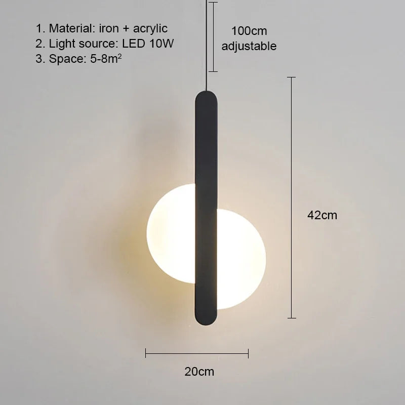 LED Pendant Lights Modern Hanging Lamp Chandeliers Indoor Lighting Home Decor for Living Room Bedroom Bedside Light Fixture