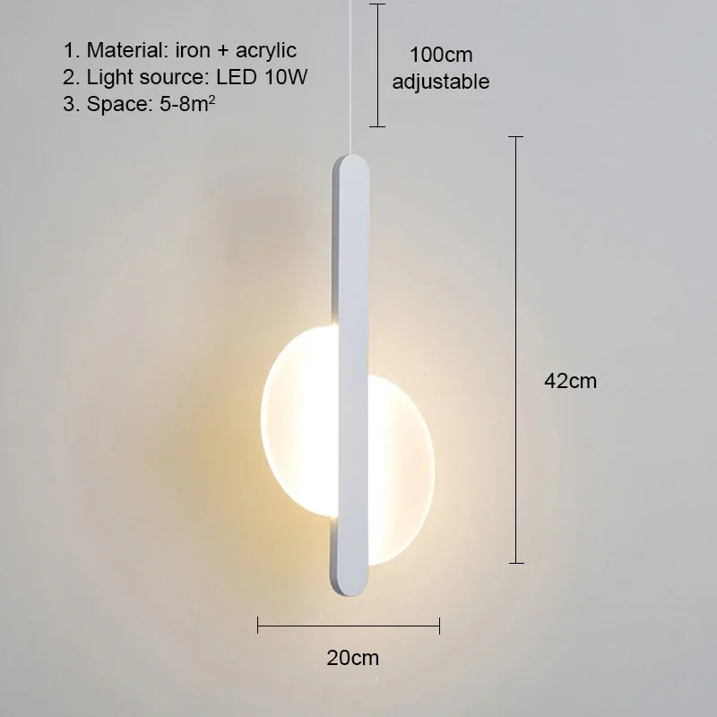 LED Pendant Lights Modern Hanging Lamp Chandeliers Indoor Lighting Home Decor for Living Room Bedroom Bedside Light Fixture