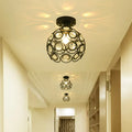 Modern Iron Ceiling Light 20cm – E27 Semi Flush Mount Ceiling Lamp | European Style Indoor Lighting Fixture for Bedroom, Hallway, Kitchen, Dining Room & Living Room