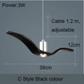 Nordic Seagull LED Pendant Light – Modern Bird Chandelier for Kitchen Island, Dining Room, Living Room, Bar & Café