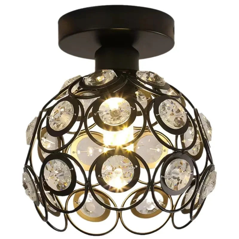 Modern Iron Ceiling Light 20cm – E27 Semi Flush Mount Ceiling Lamp | European Style Indoor Lighting Fixture for Bedroom, Hallway, Kitchen, Dining Room & Living Room