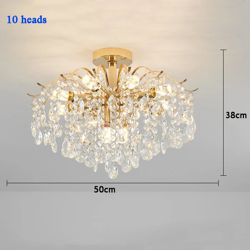 Modern Luxury Crystal Ceiling Chandelier for Living Room Dining Room Bedroom Ceiling Lamp LED Lights Home Appliance AC85-260V