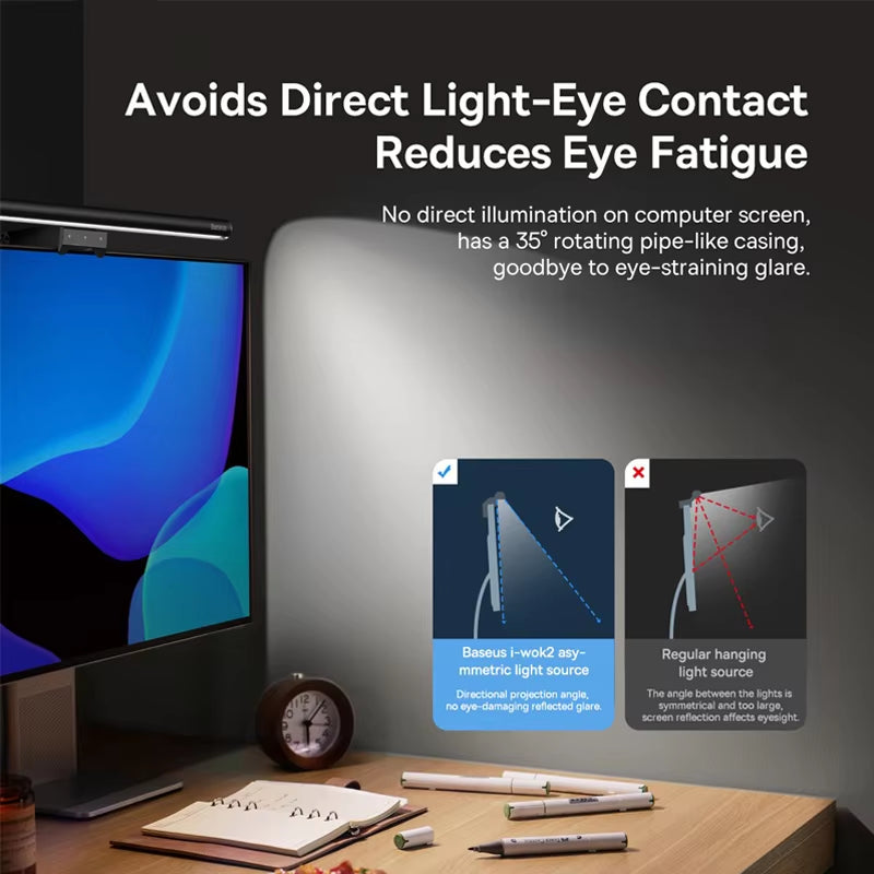 USB LED Monitor Light Bar – Dimmable Screen Hanging Desk Lamp for Computer Monitor, Laptop & Home Office with Adjustable Brightness