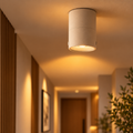 Foldable COB ceiling spotlight installed in a refined hallway