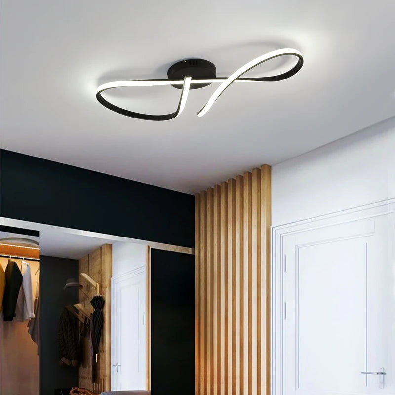 Modern Dimmable LED Ceiling Chandelier – Gold or Chrome Aluminium Ceiling Light with Remote & App Control for Living Room, Dining Room, Bedroom & Kitchen