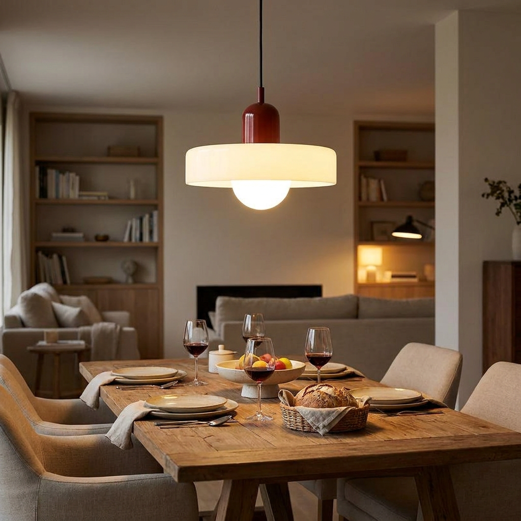 Nordic Glass Bauhaus Dining Room Chandelier - lifestyle