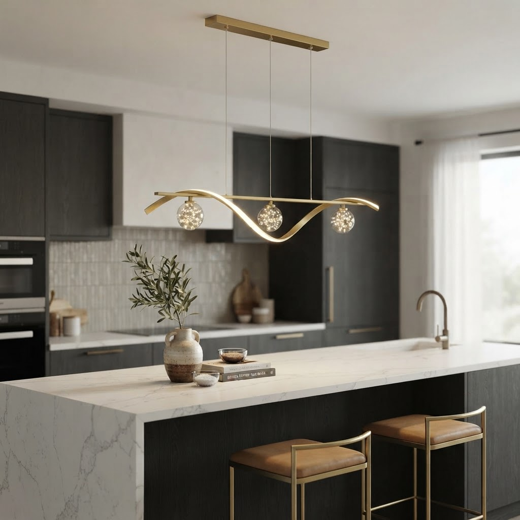 Modern Minimalist LED Pendant Lamp - Gold
